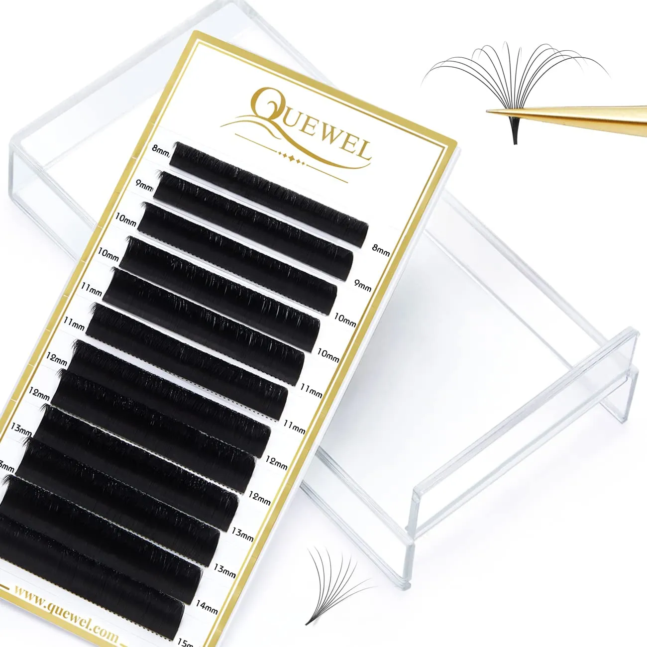 0.05 QUEWEL Easy Fan Volume Lash Extensions