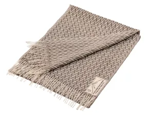 100% Alpaca Wool Lightweight Scarf (Grey and White)