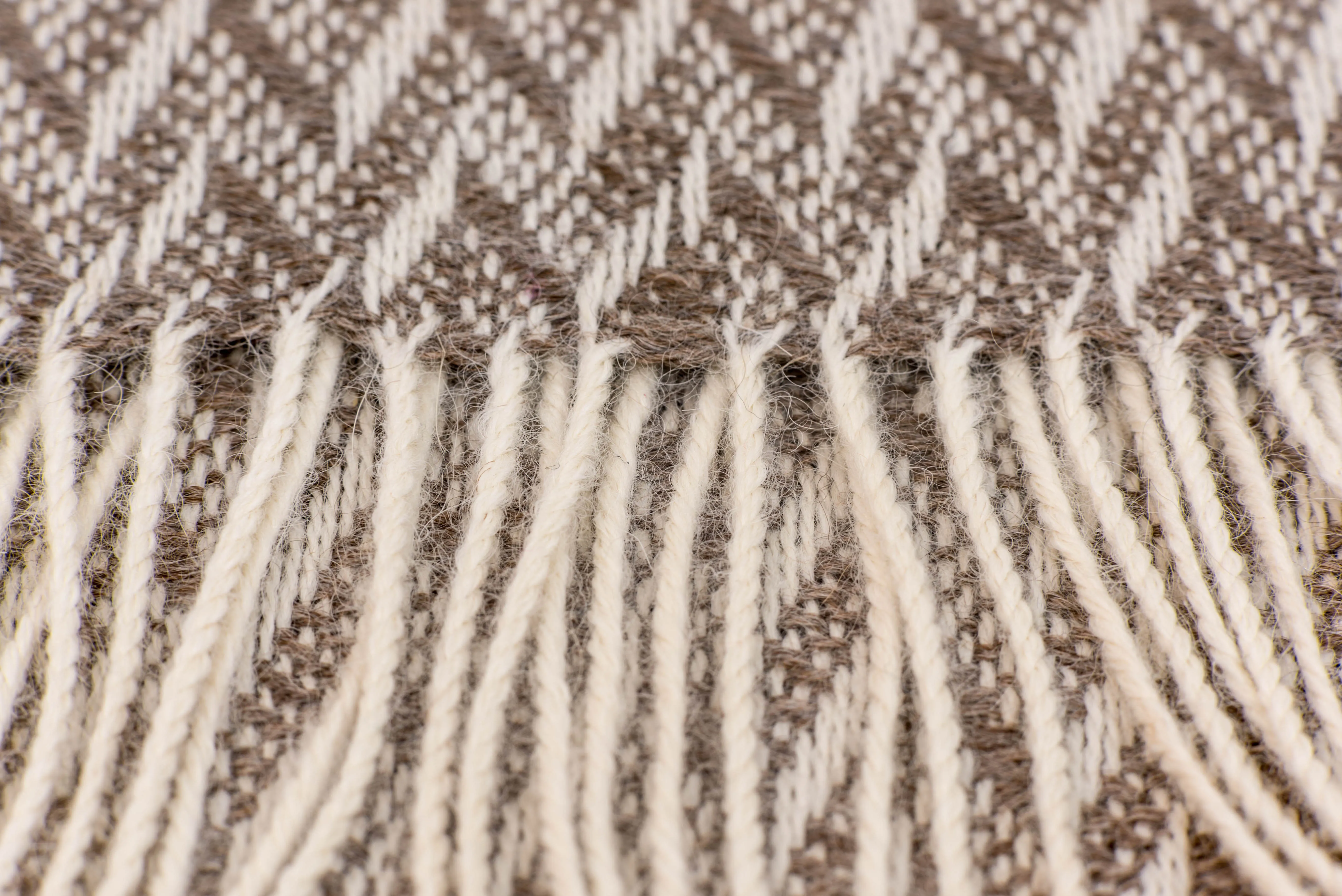 100% Alpaca Wool Lightweight Scarf (Grey and White)
