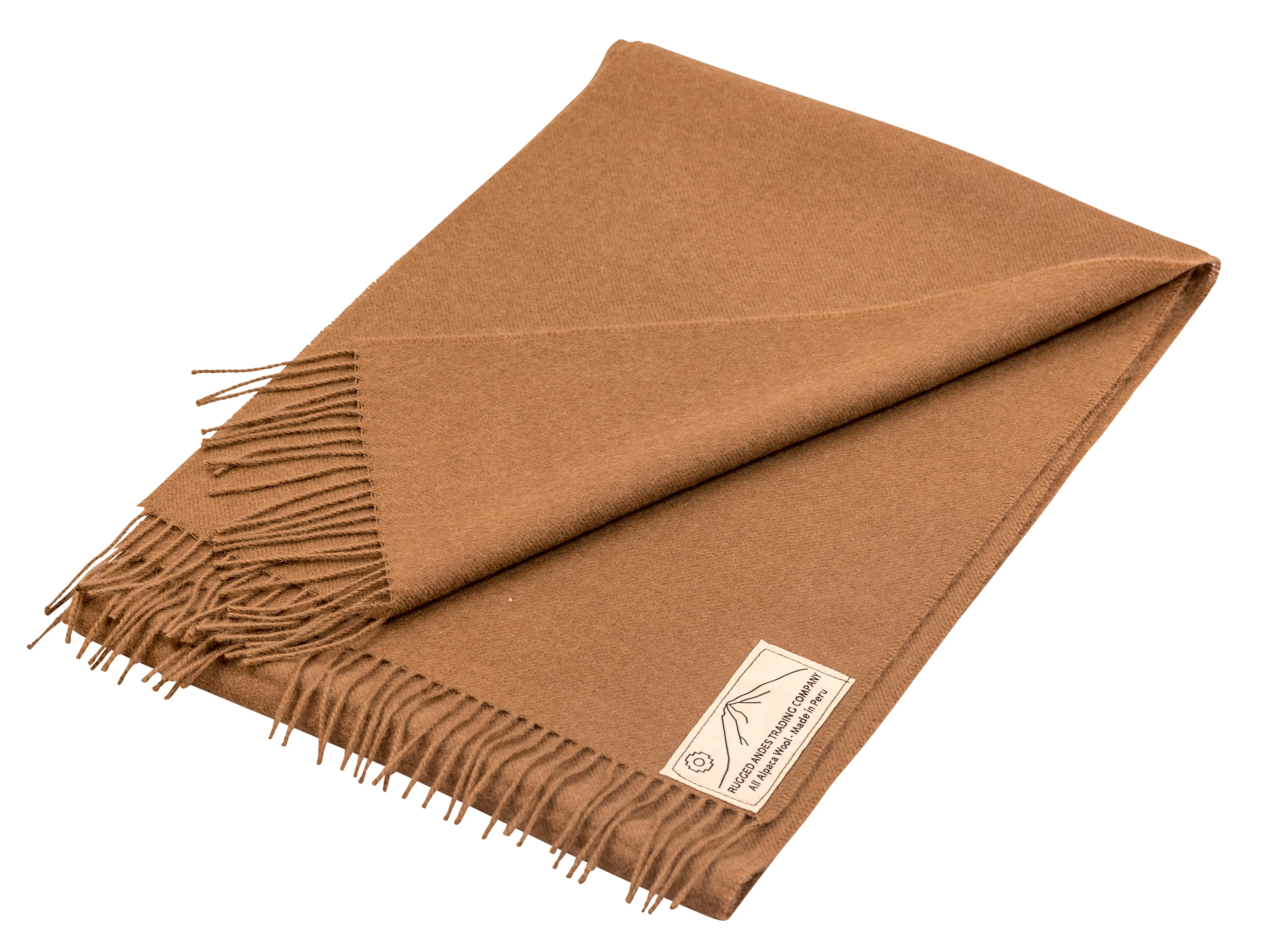 100% Alpaca Wool Lightweight Scarf (Tan)