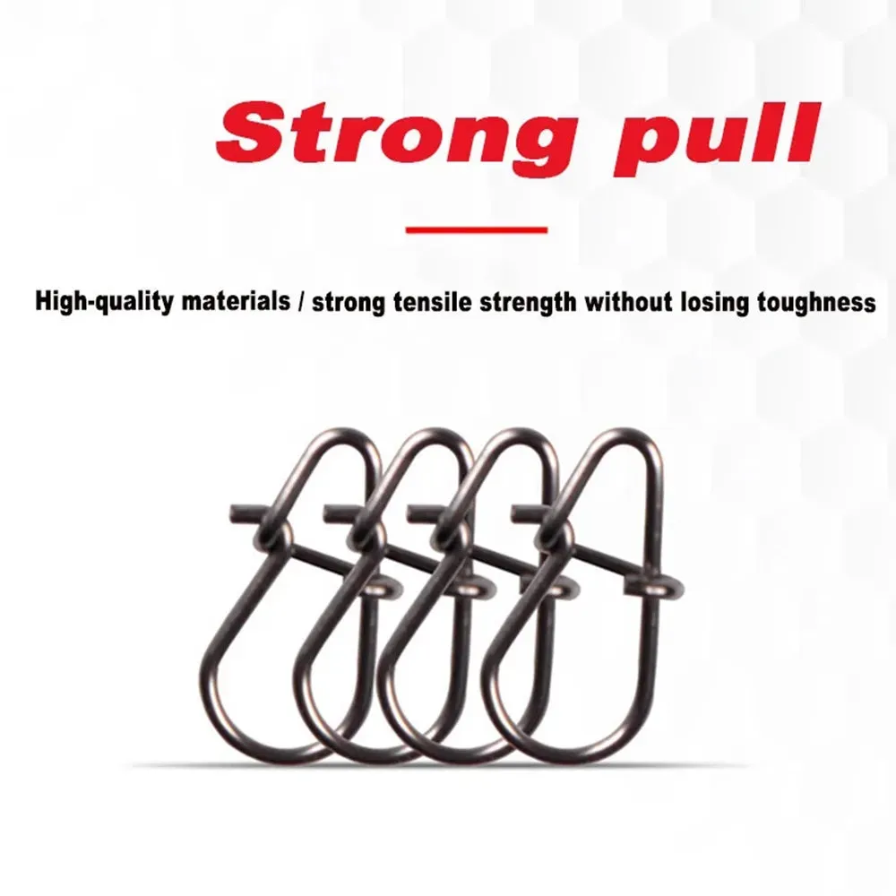 100pcs Fishing snap clip easy line connectors Safety Tackle Lures Connector
