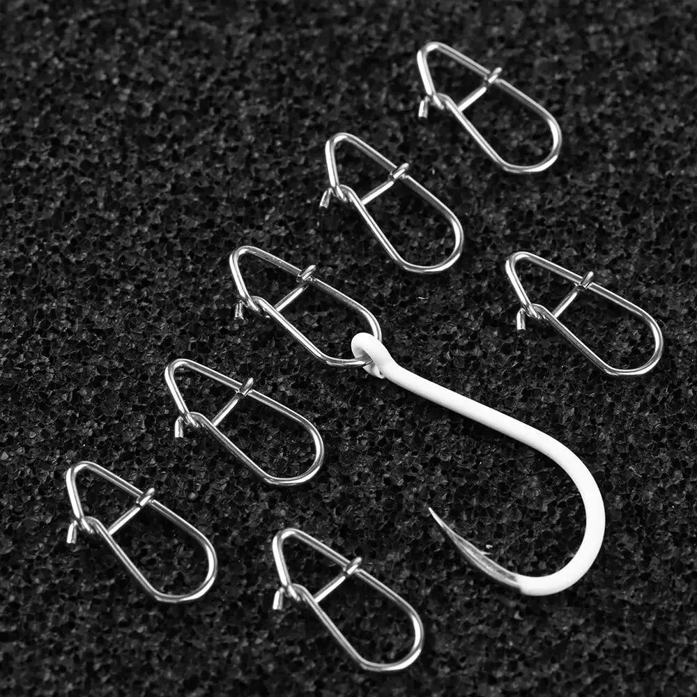 100pcs Fishing snap clip easy line connectors Safety Tackle Lures Connector