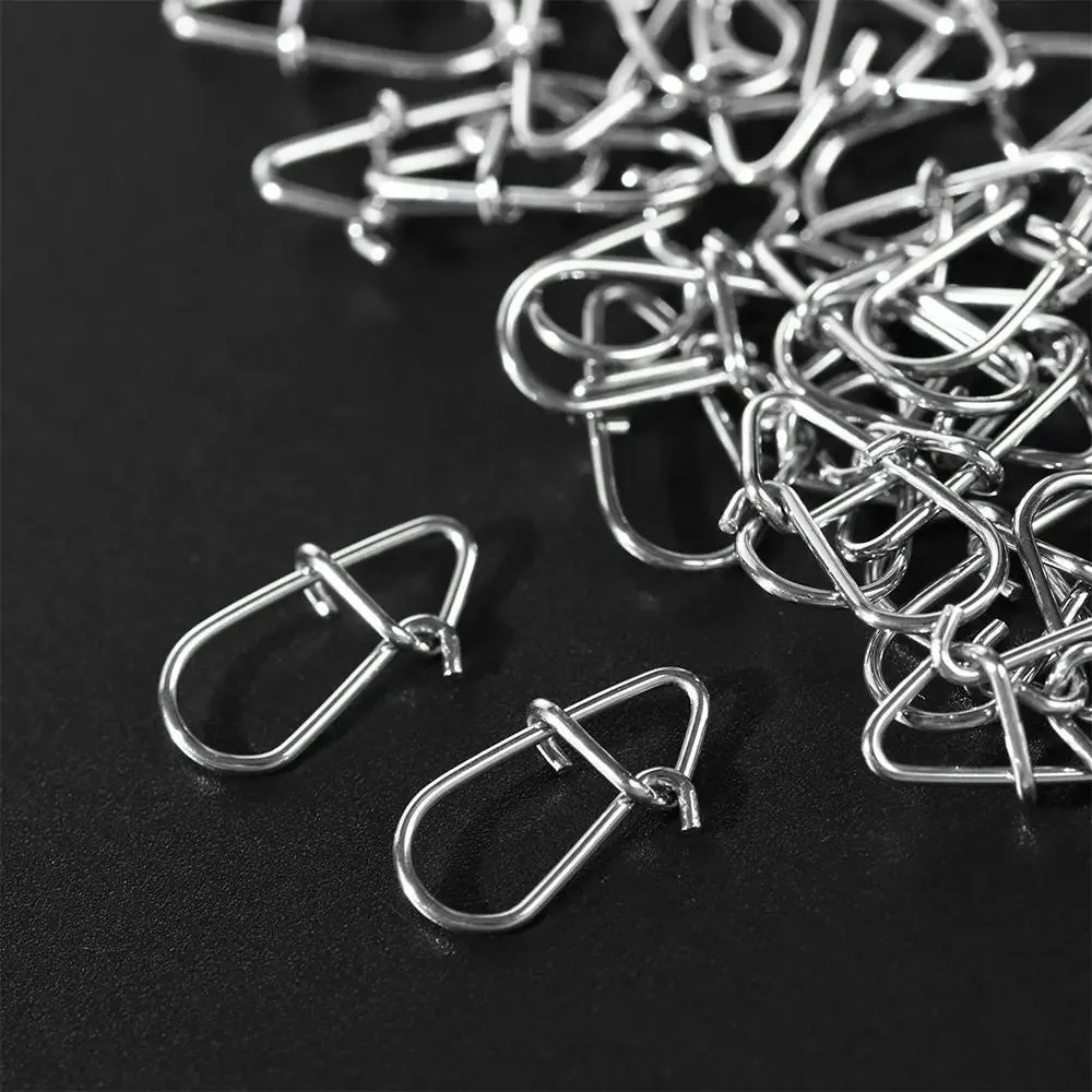 100pcs Fishing snap clip easy line connectors Safety Tackle Lures Connector