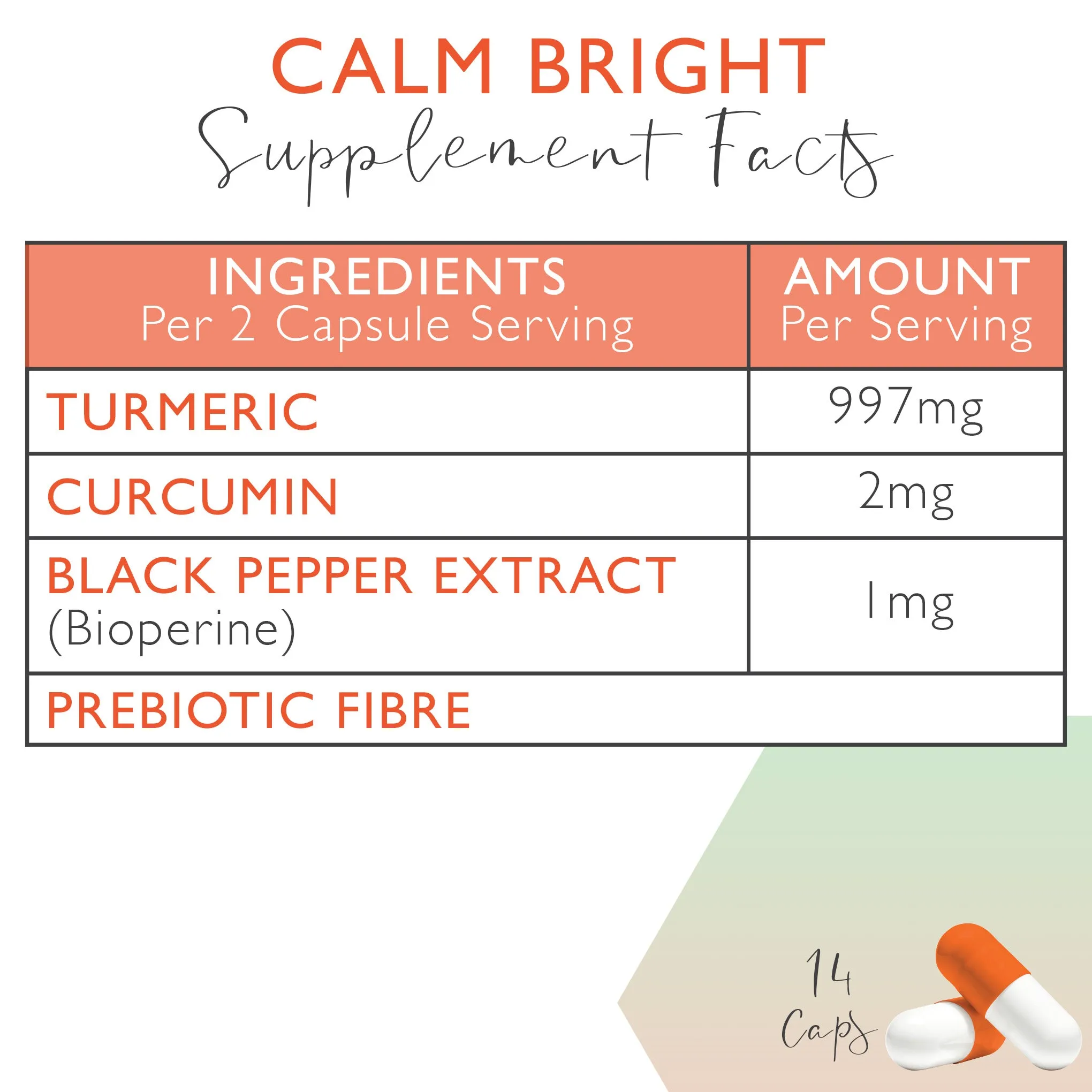 14 Caps Calm Bright