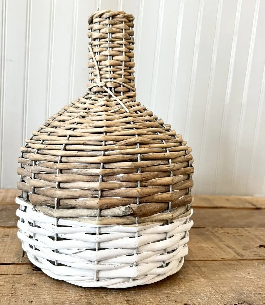2 Toned Wicker Vase