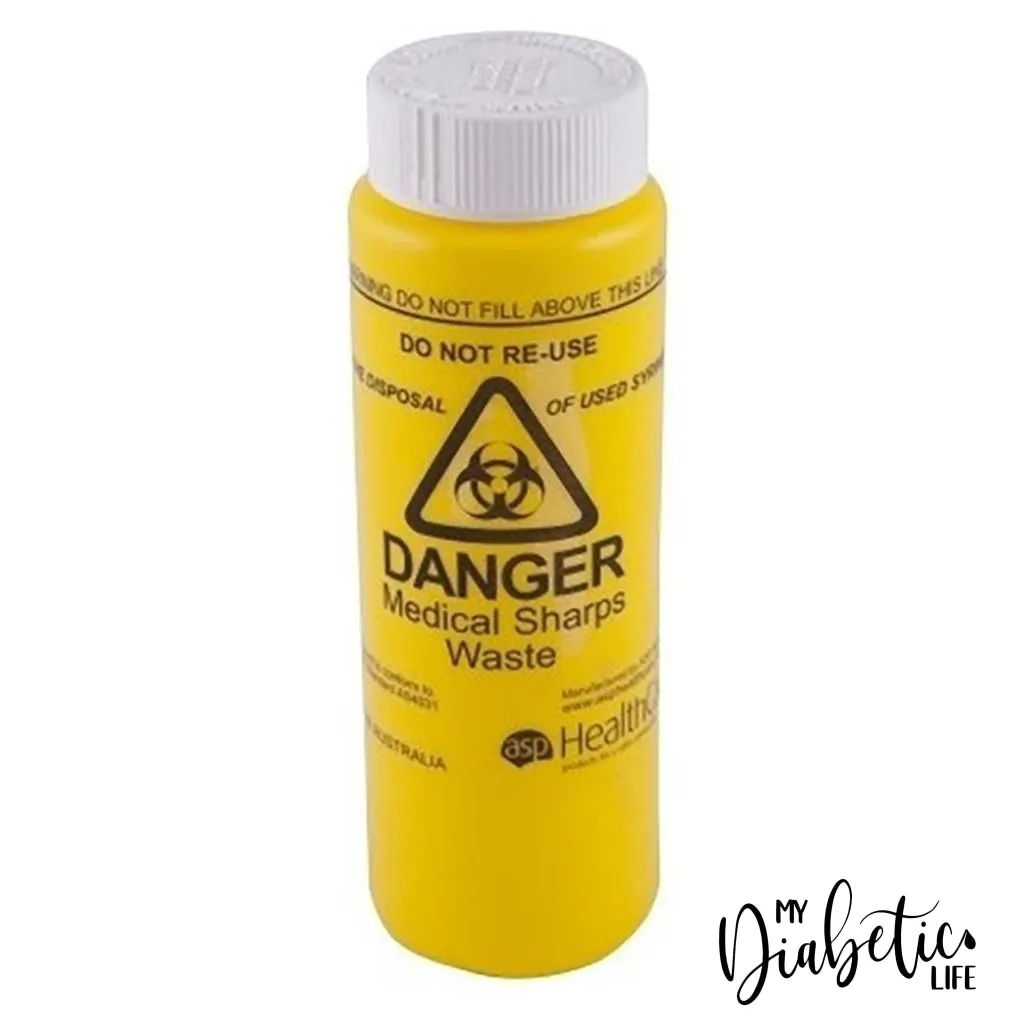 250ml Personal Sharps container - Screw Top with Child Lock