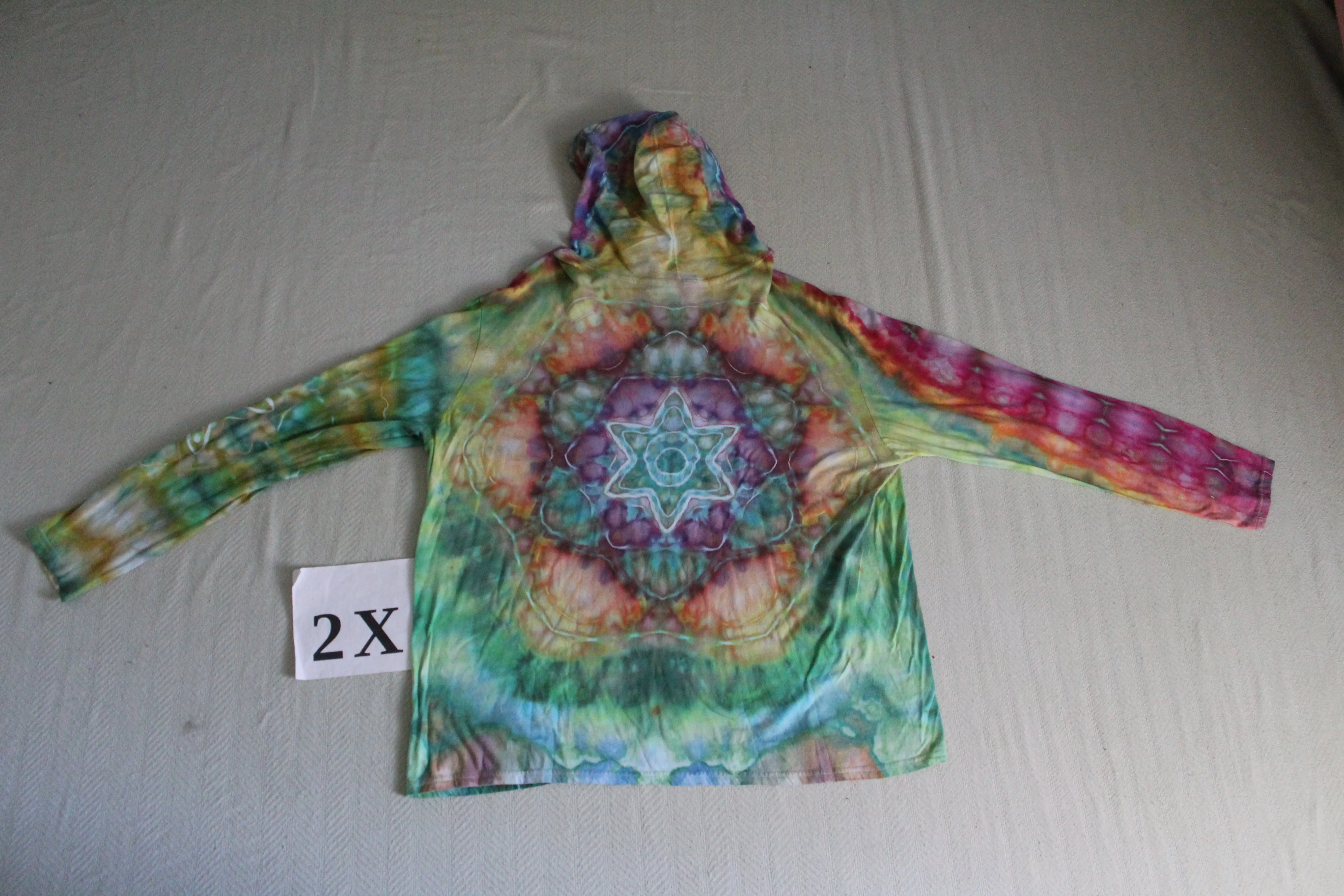 2X Long Sleeve Hooded Shirt