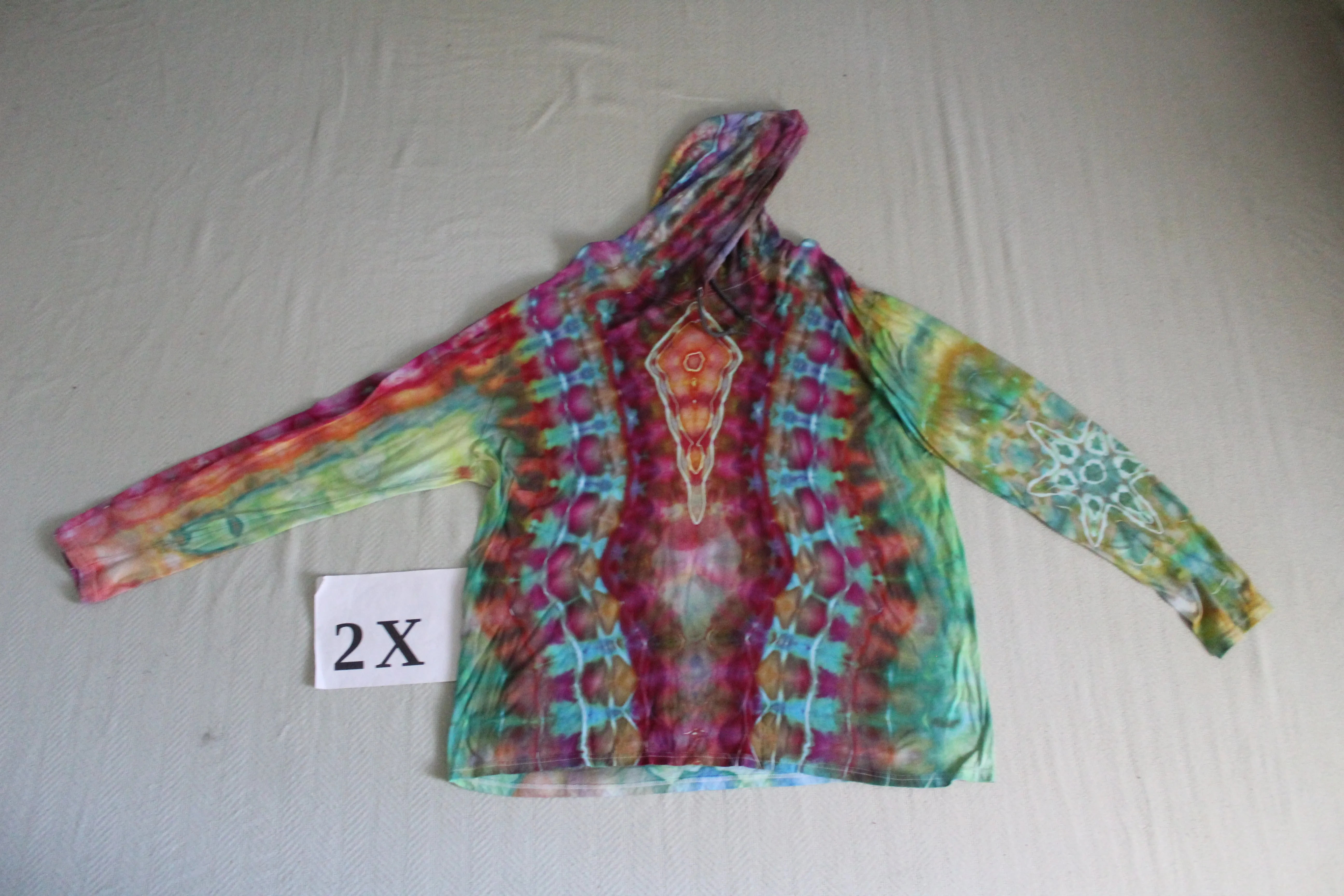 2X Long Sleeve Hooded Shirt