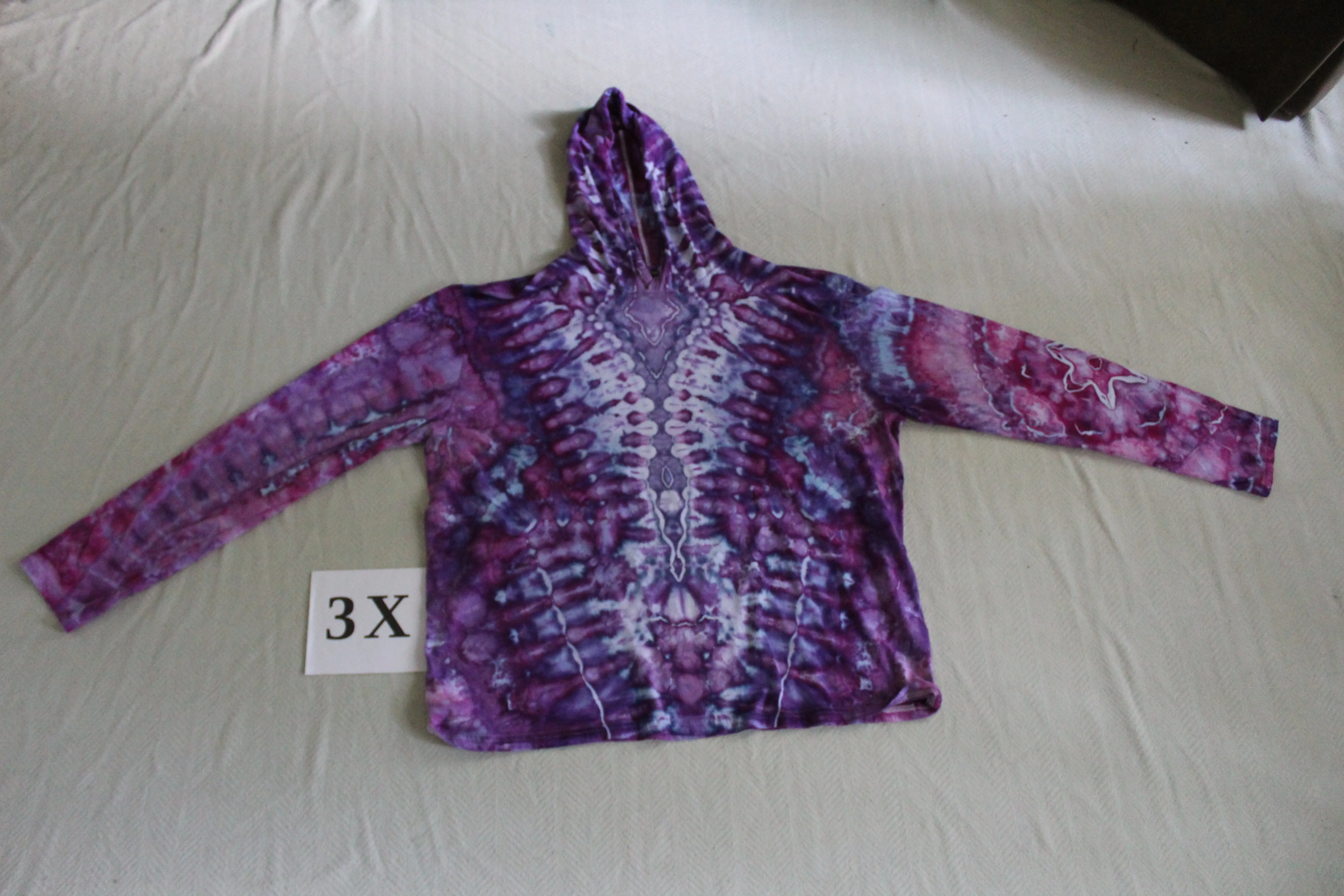 3X Long Sleeve Hooded Shirt