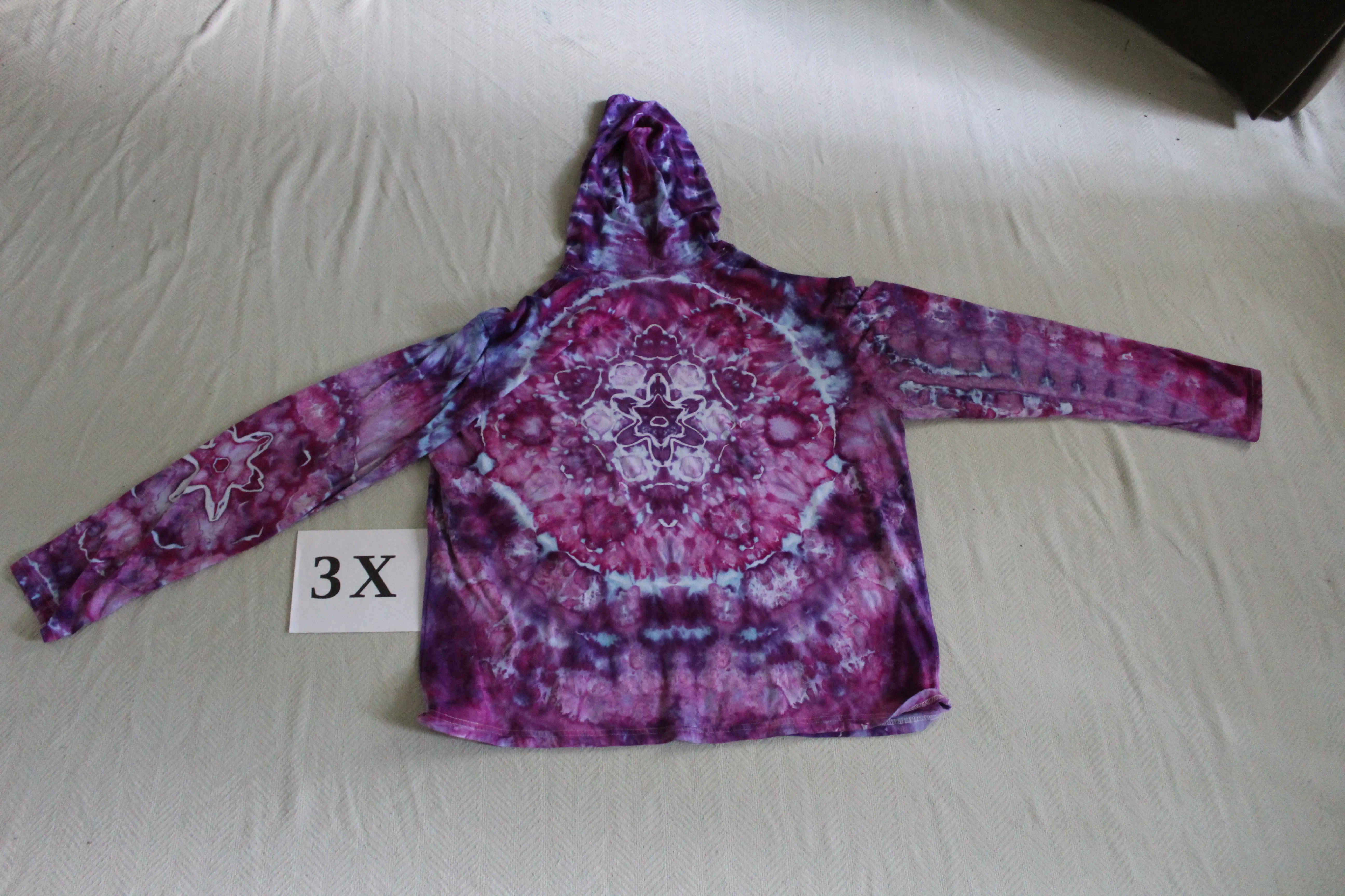 3X Long Sleeve Hooded Shirt