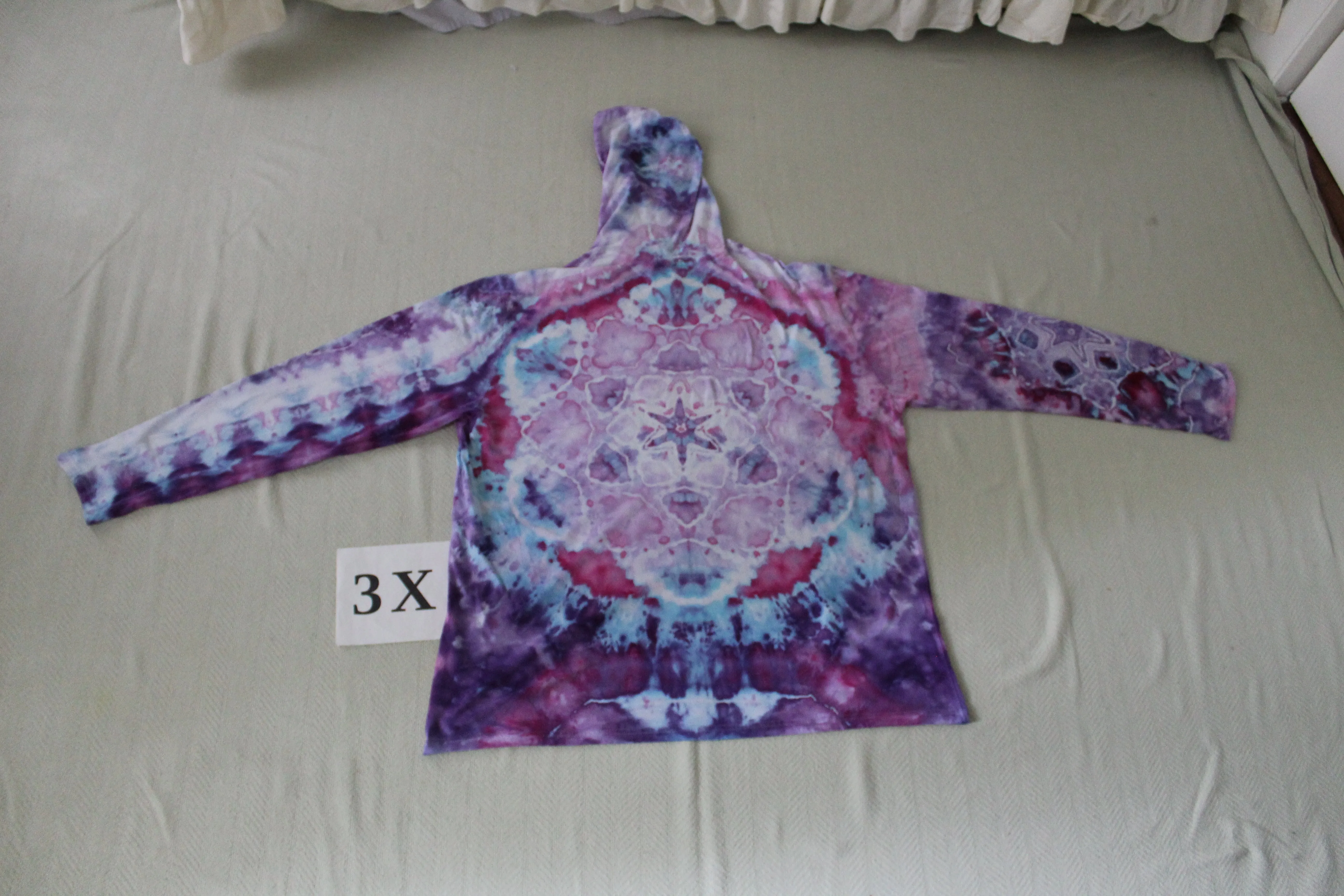 3X Long Sleeve Hooded Shirt