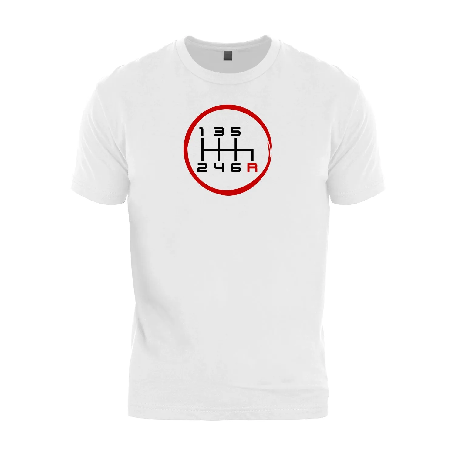6 Speed Pattern Manual Transmission Brush Stroked T-Shirt