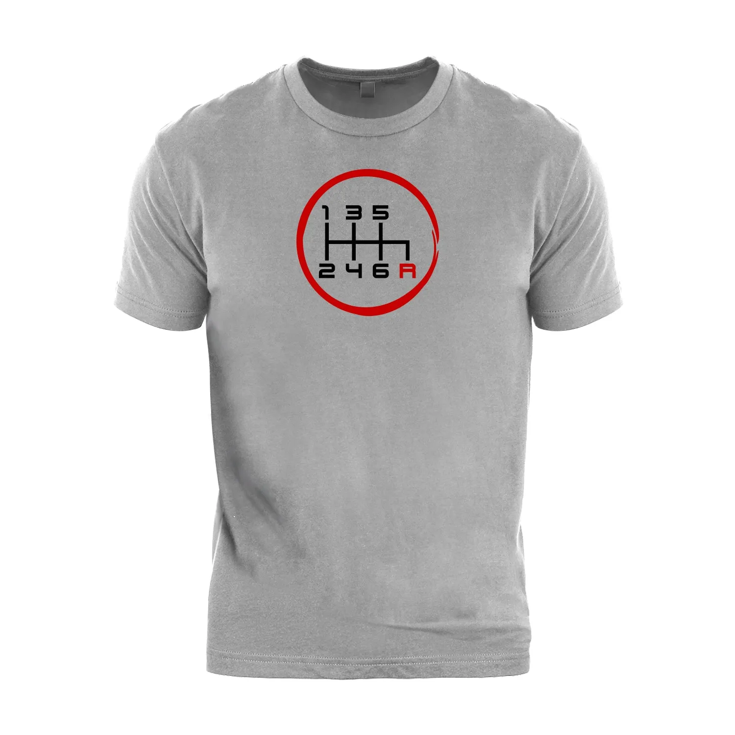 6 Speed Pattern Manual Transmission Brush Stroked T-Shirt