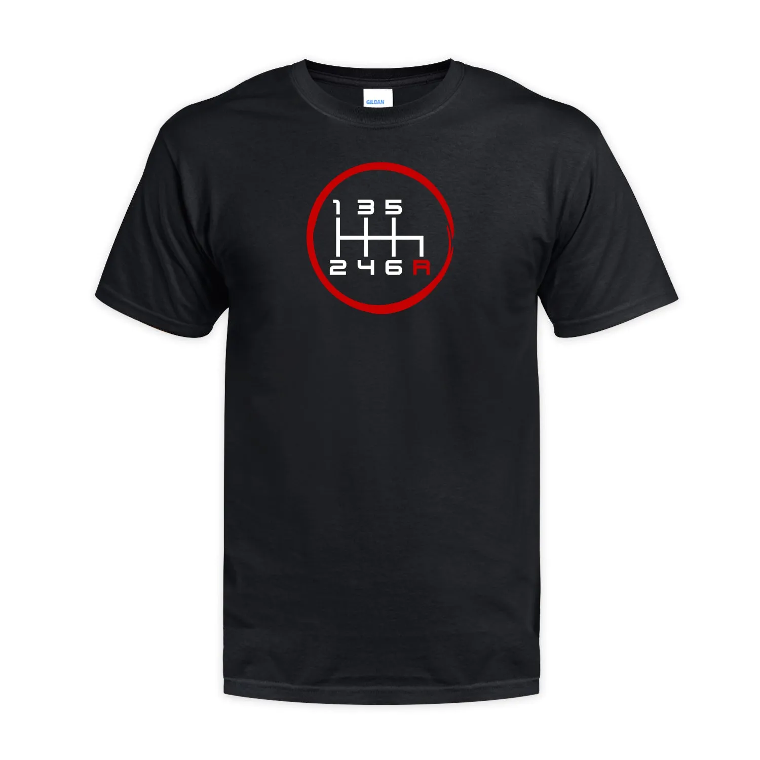 6 Speed Pattern Manual Transmission Brush Stroked T-Shirt