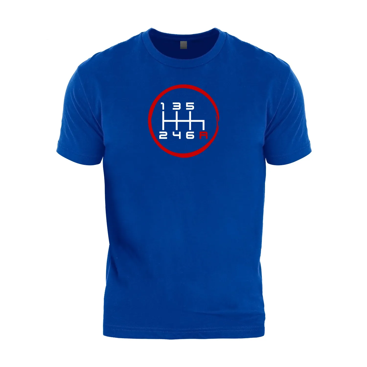 6 Speed Pattern Manual Transmission Brush Stroked T-Shirt