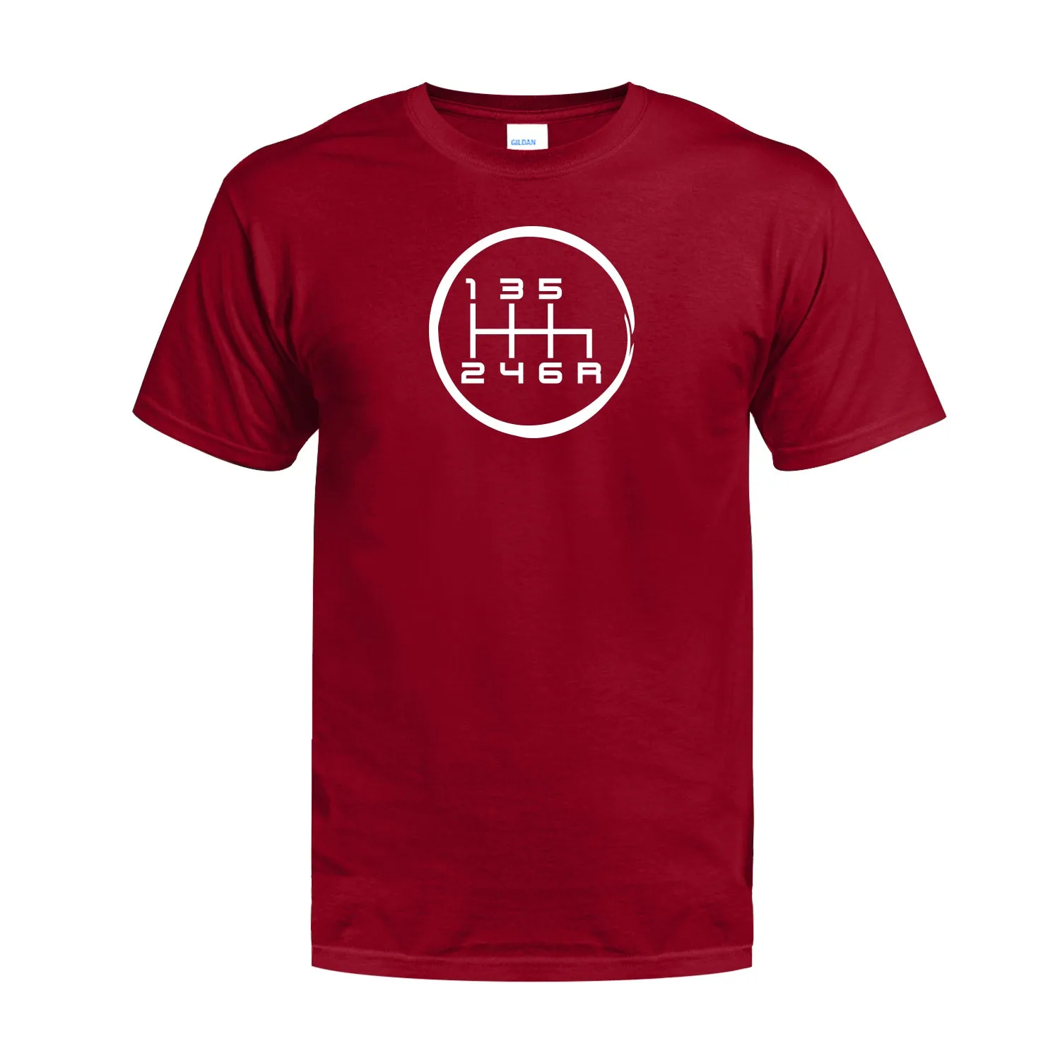6 Speed Pattern Manual Transmission Brush Stroked T-Shirt