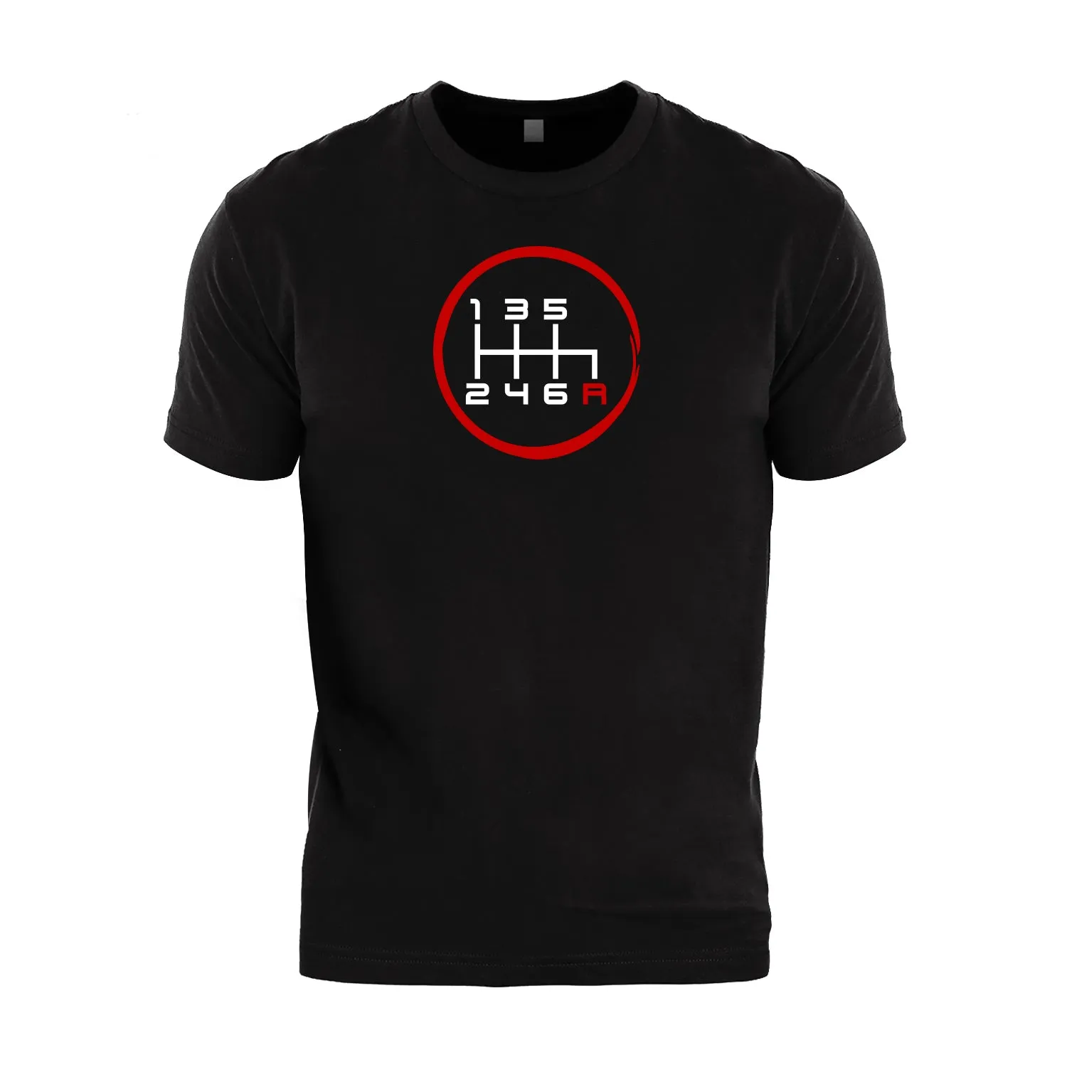 6 Speed Pattern Manual Transmission Brush Stroked T-Shirt
