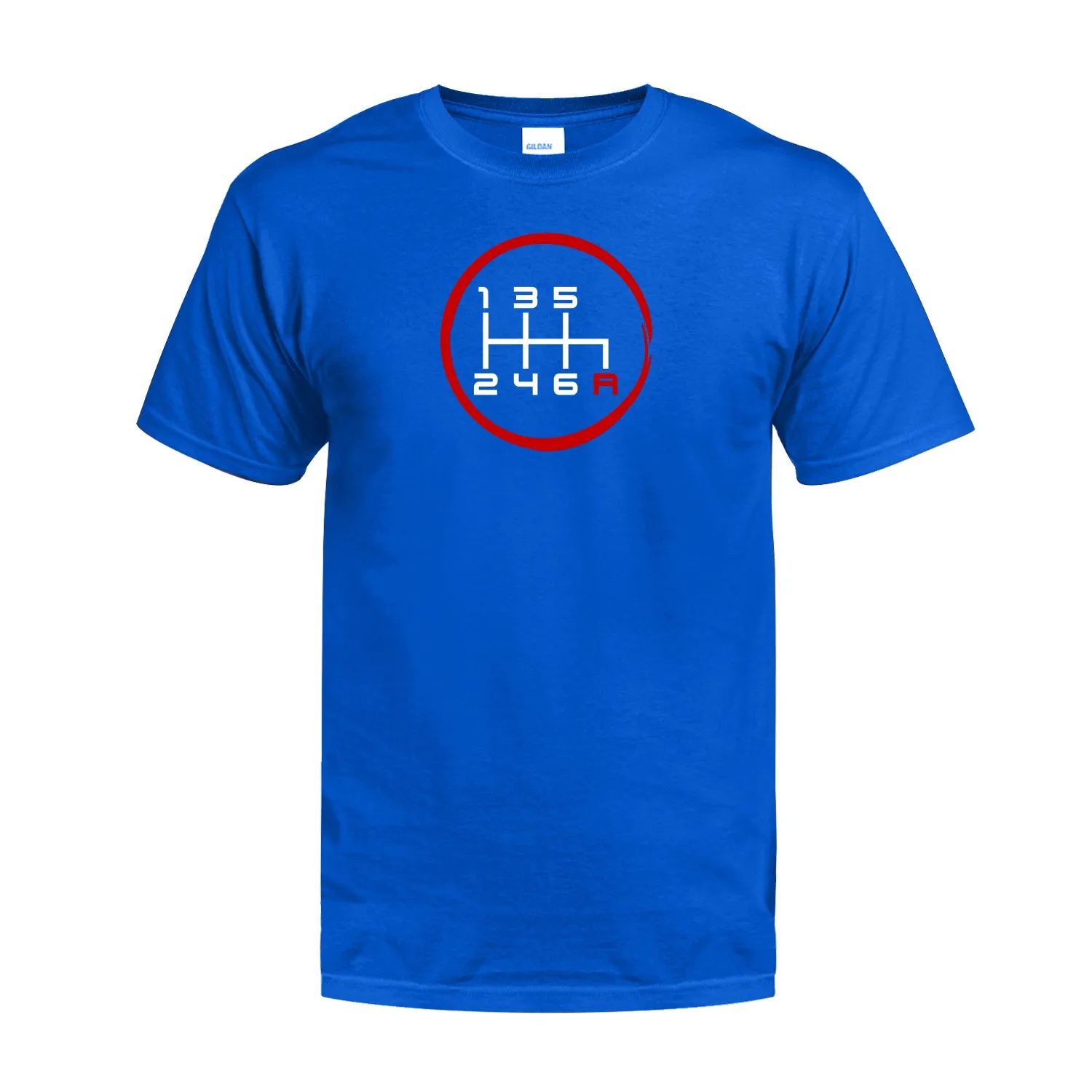 6 Speed Pattern Manual Transmission Brush Stroked T-Shirt