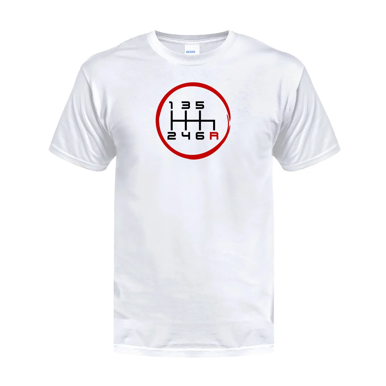 6 Speed Pattern Manual Transmission Brush Stroked T-Shirt