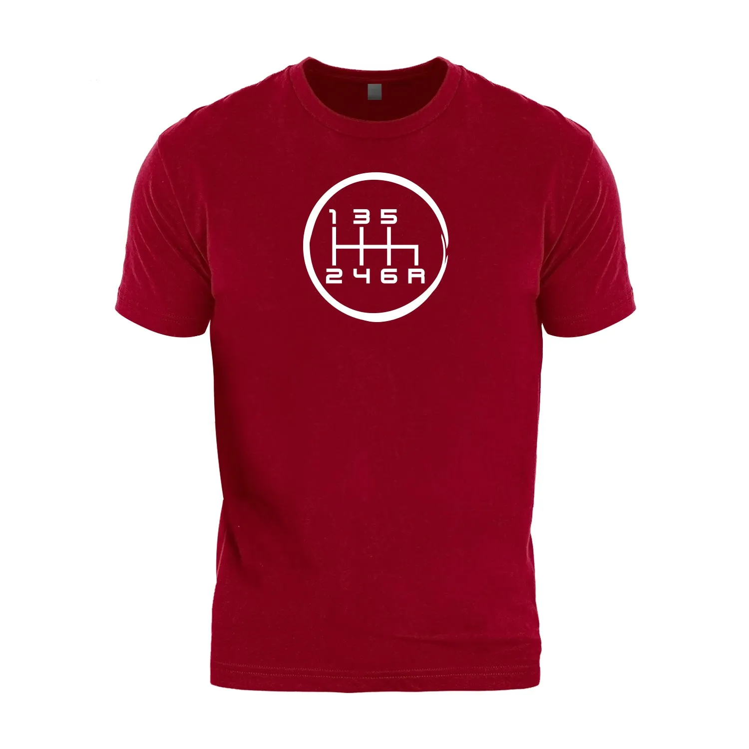 6 Speed Pattern Manual Transmission Brush Stroked T-Shirt