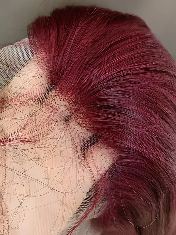 99J Burgundy Straight 13x4 Lace Front Human Hair Wig