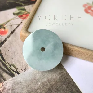 A-Grade Natural Bluish Green Jadeite Donut No.170904