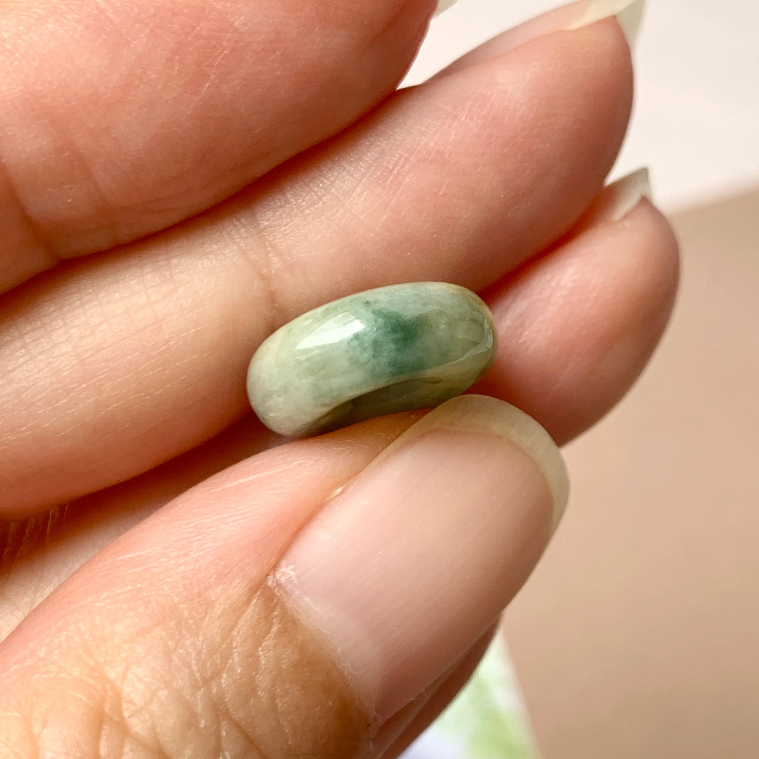 A-Grade Natural Floral Jadeite Donut No.220646