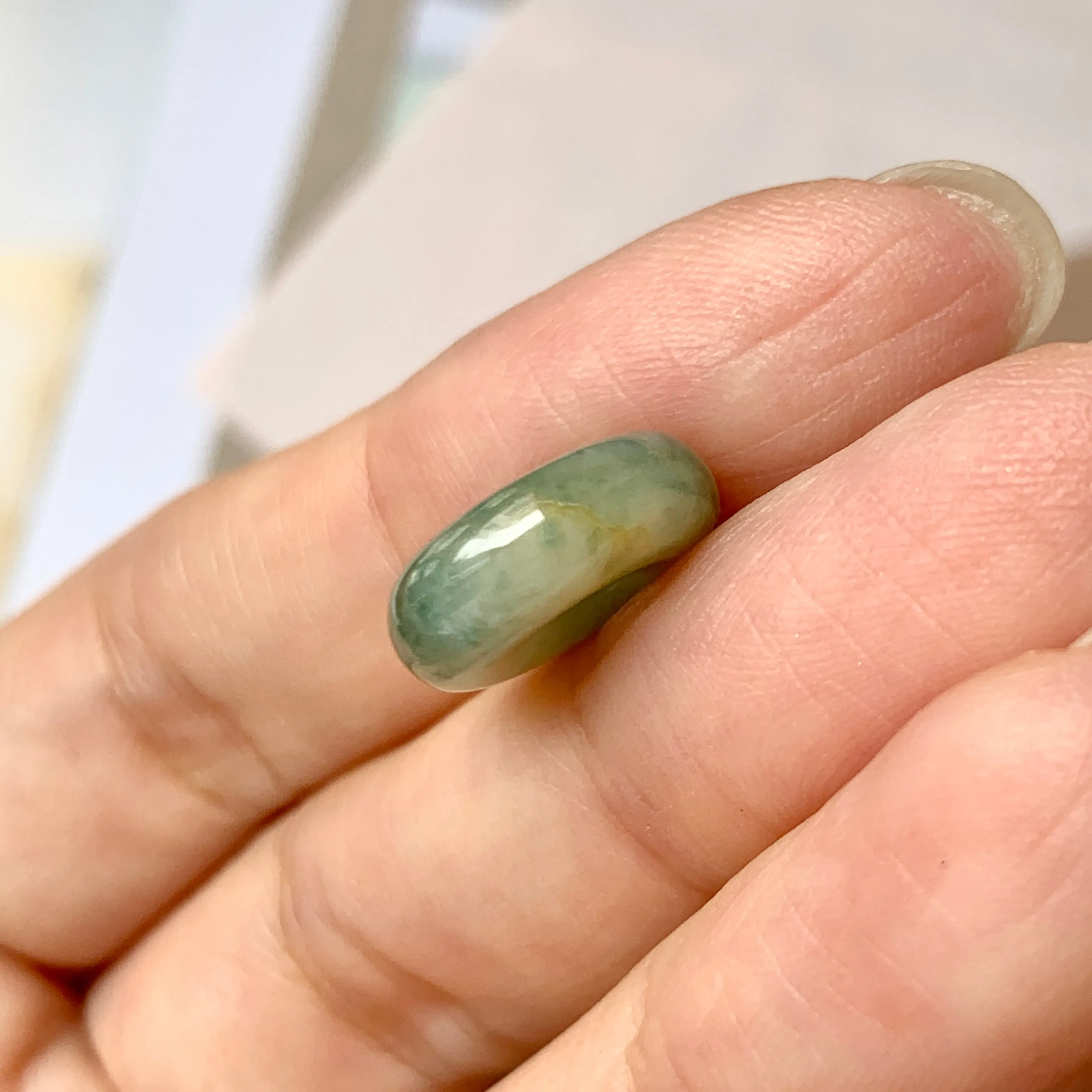 A-Grade Natural Floral Jadeite Donut No.220646