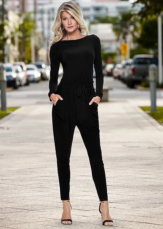 (A) Jumpsuit With Detailed Back