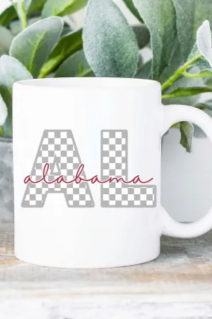 Alabama Checkered Ceramic Mug