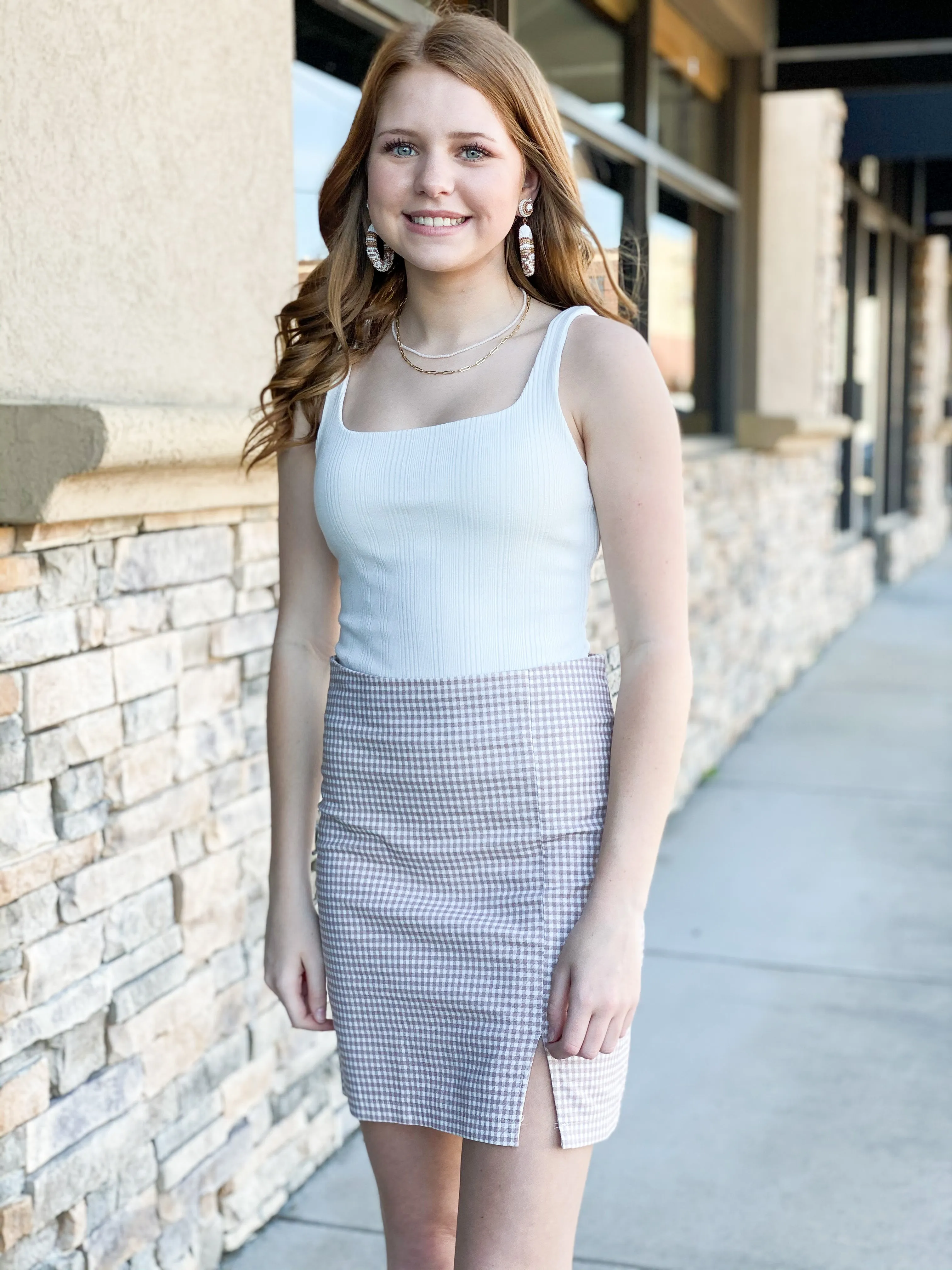 All Checked Out Skirt