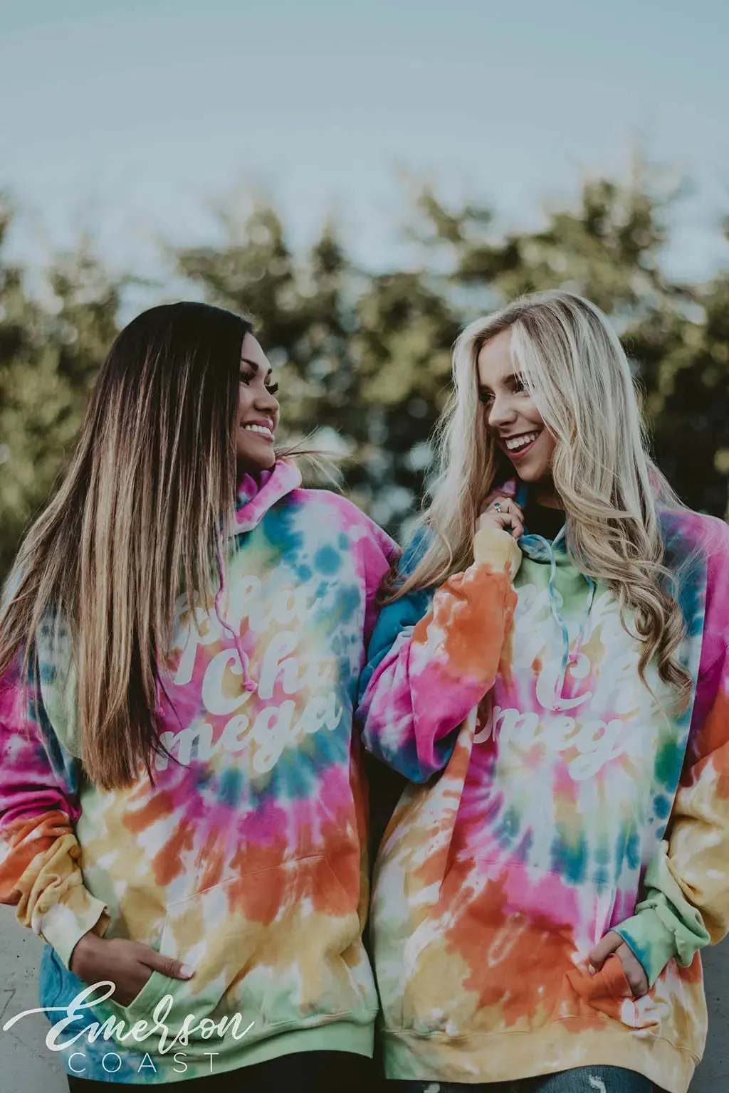 Alpha Chi Omega Tie Dye Hoodie