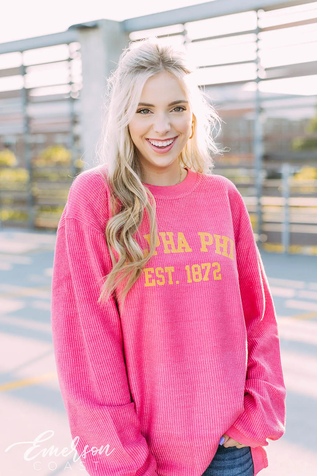 Alpha Phi Bright PR Corduroy Sweatshirt
