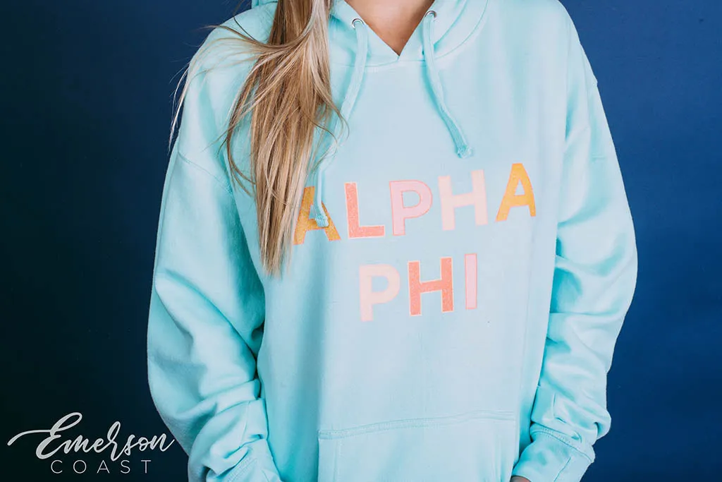 Alpha Phi Multicolor PR Hoodie