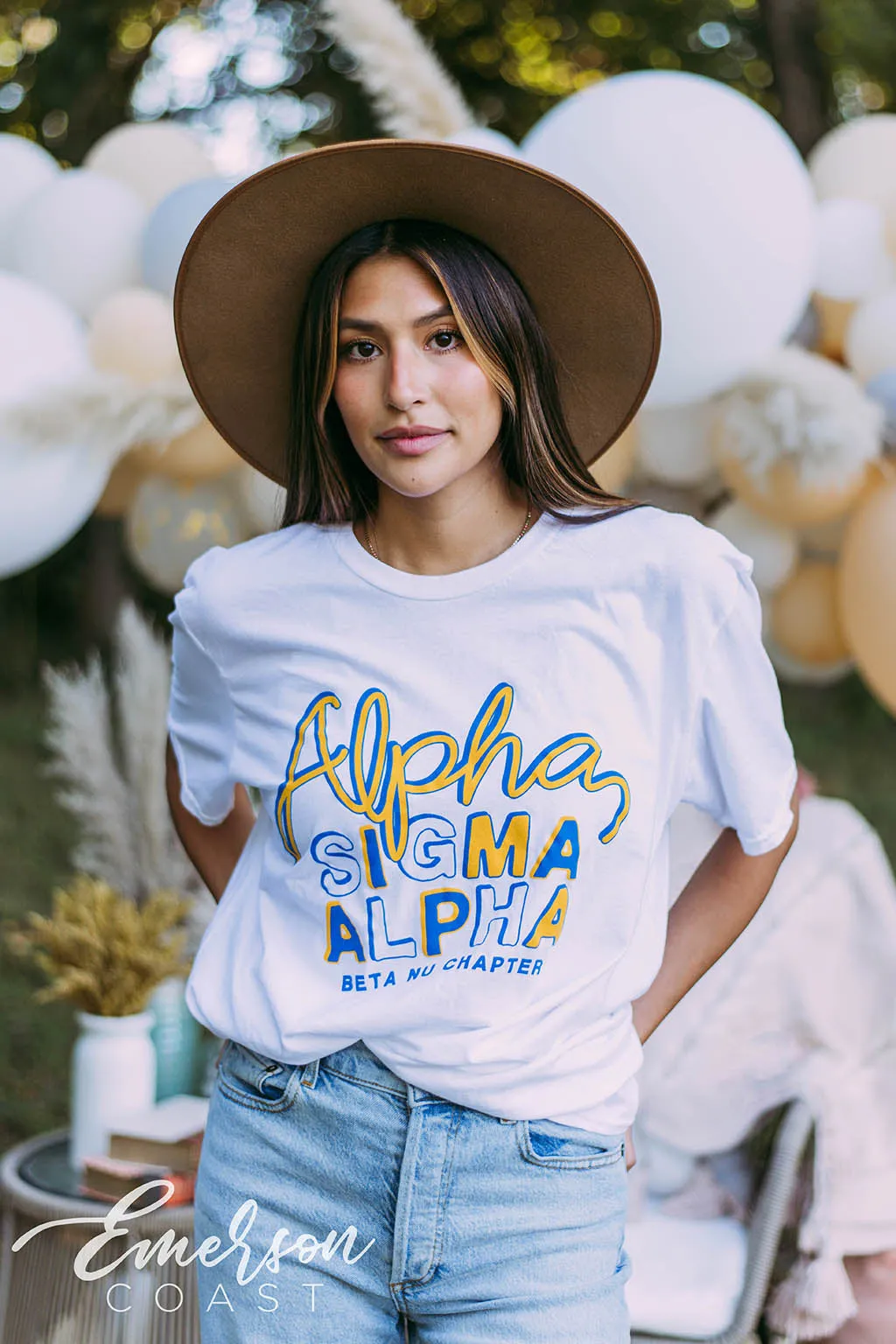Alpha Sigma Alpha Retro Fonts Tee
