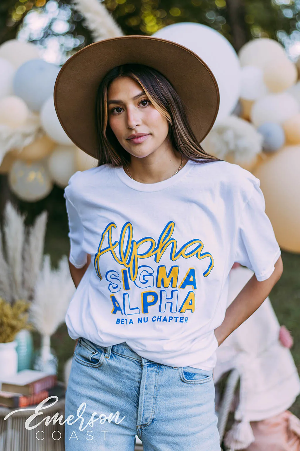 Alpha Sigma Alpha Retro Fonts Tee