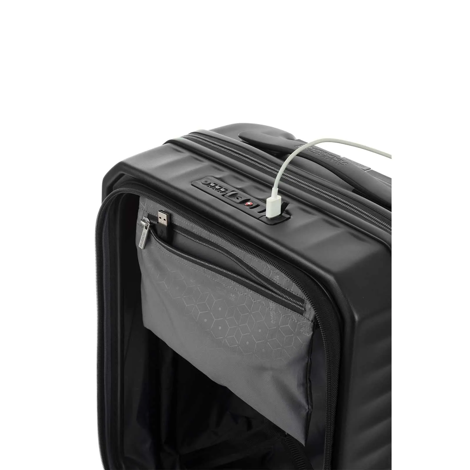 American Tourister Frontec 54cm Suitcase Jet Black