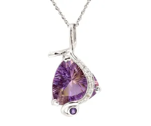 Ametrine and Diamond Artistic Necklace