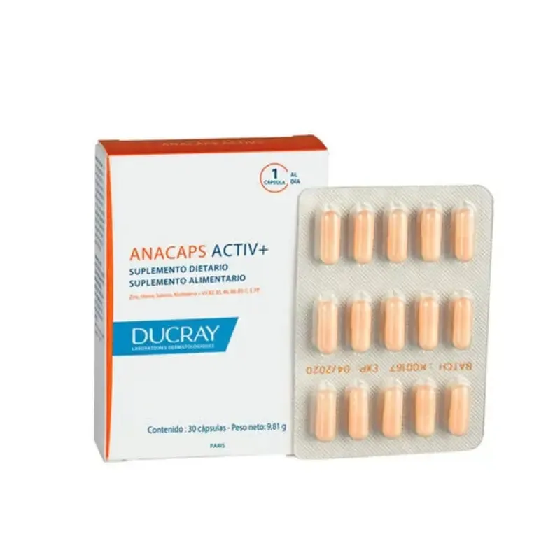 Anacaps Active  Tratamiento Anticaída Ducray 30 Capsulas