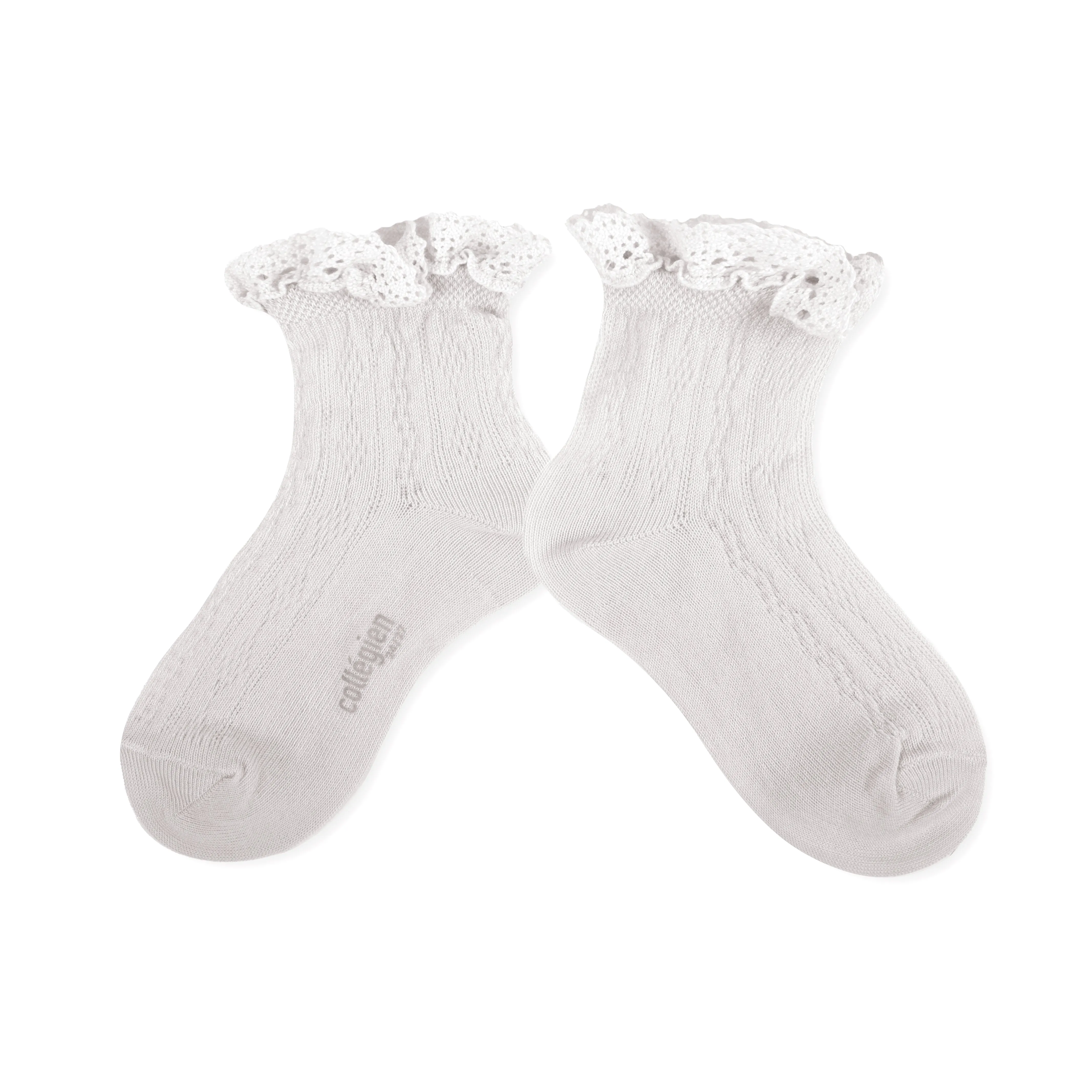 Annette - Lightweight Pointelle Ankle Socks 908