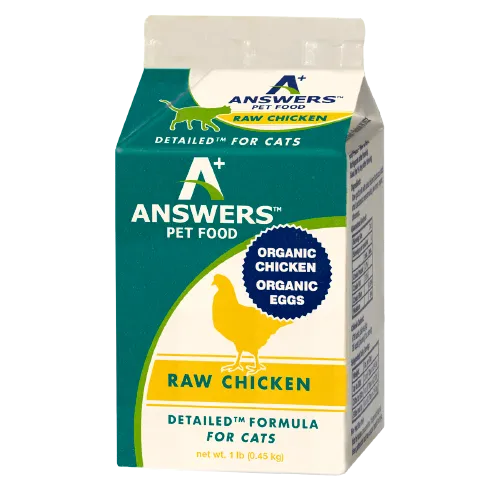 Answers Detailed Formula Chicken Raw Cat Food
