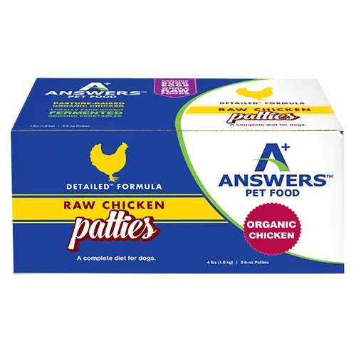Answers Detailed Formula Chicken Raw Dog Food