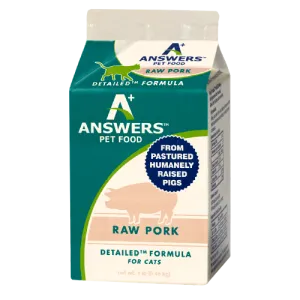 Answers Detailed Formula Pork Raw Cat Food
