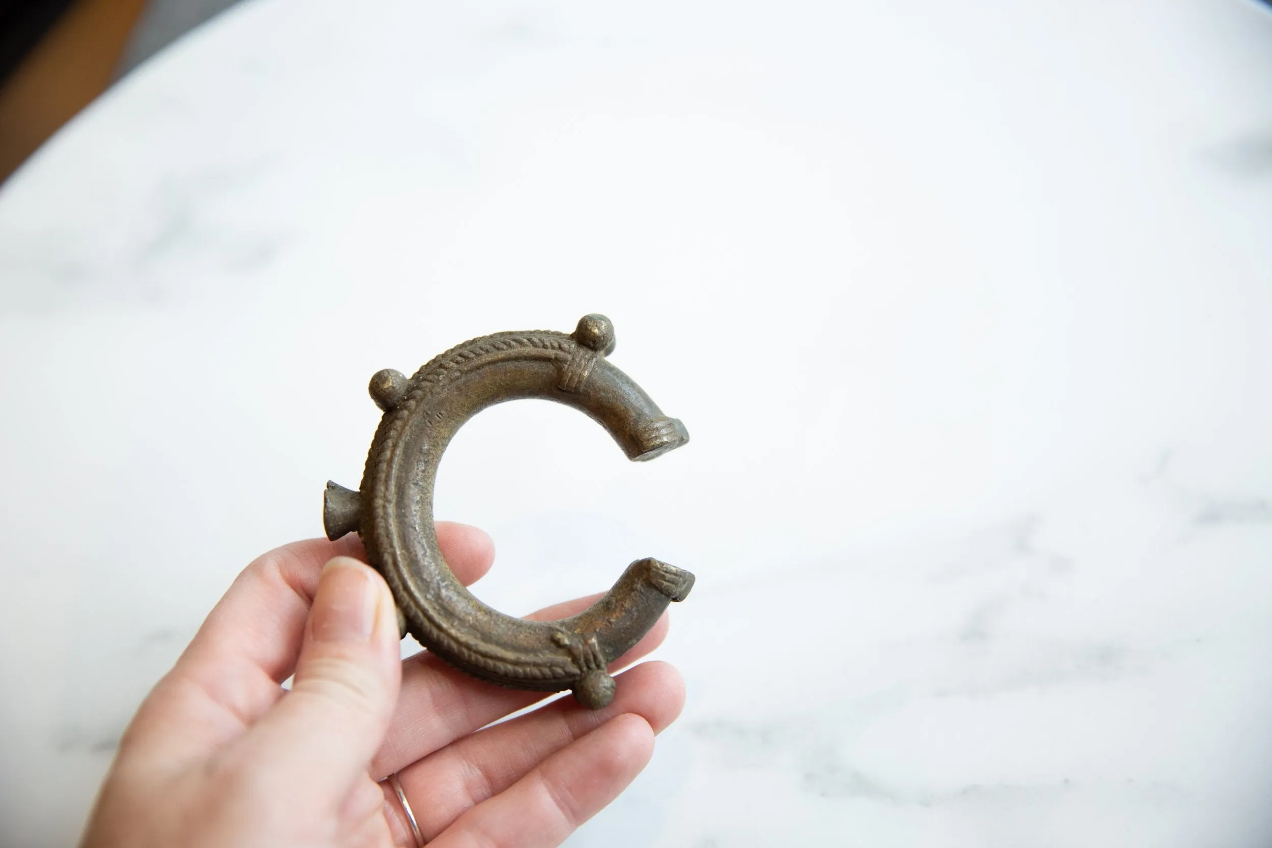 Antique African Bronze Detailed Cuff Bracelet