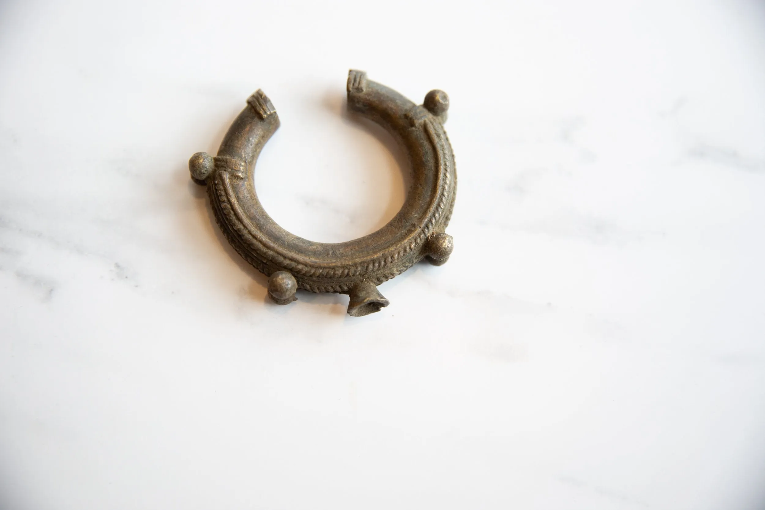 Antique African Bronze Detailed Cuff Bracelet