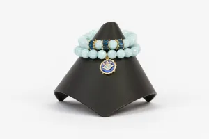 Aquamarine, 18K Vermeil, Quartz Bracelet Set