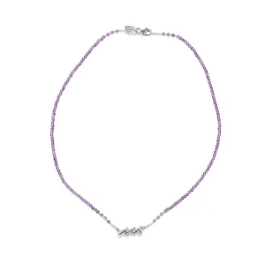 Artistic Aquarius Amethyst Signature Zodiac Necklace