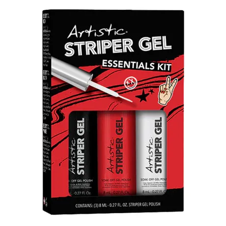 Artistic nail design 3pc striper gel kit - essentials