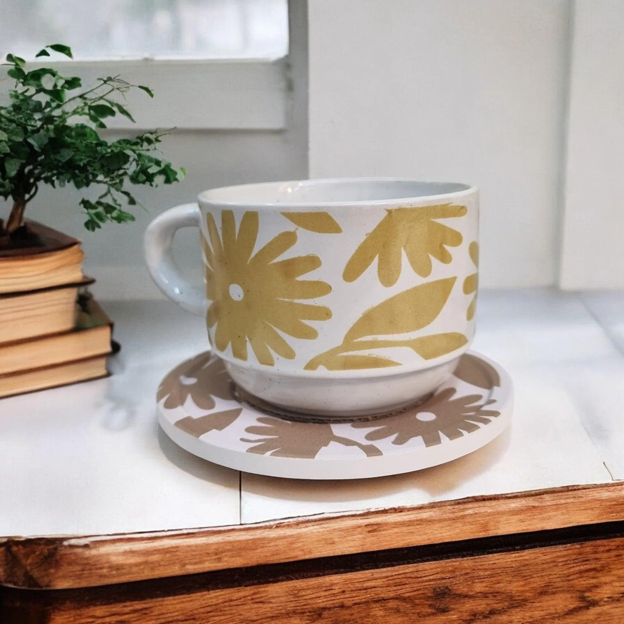 Artistic Patterns - Ceramic Mugs with Coasters