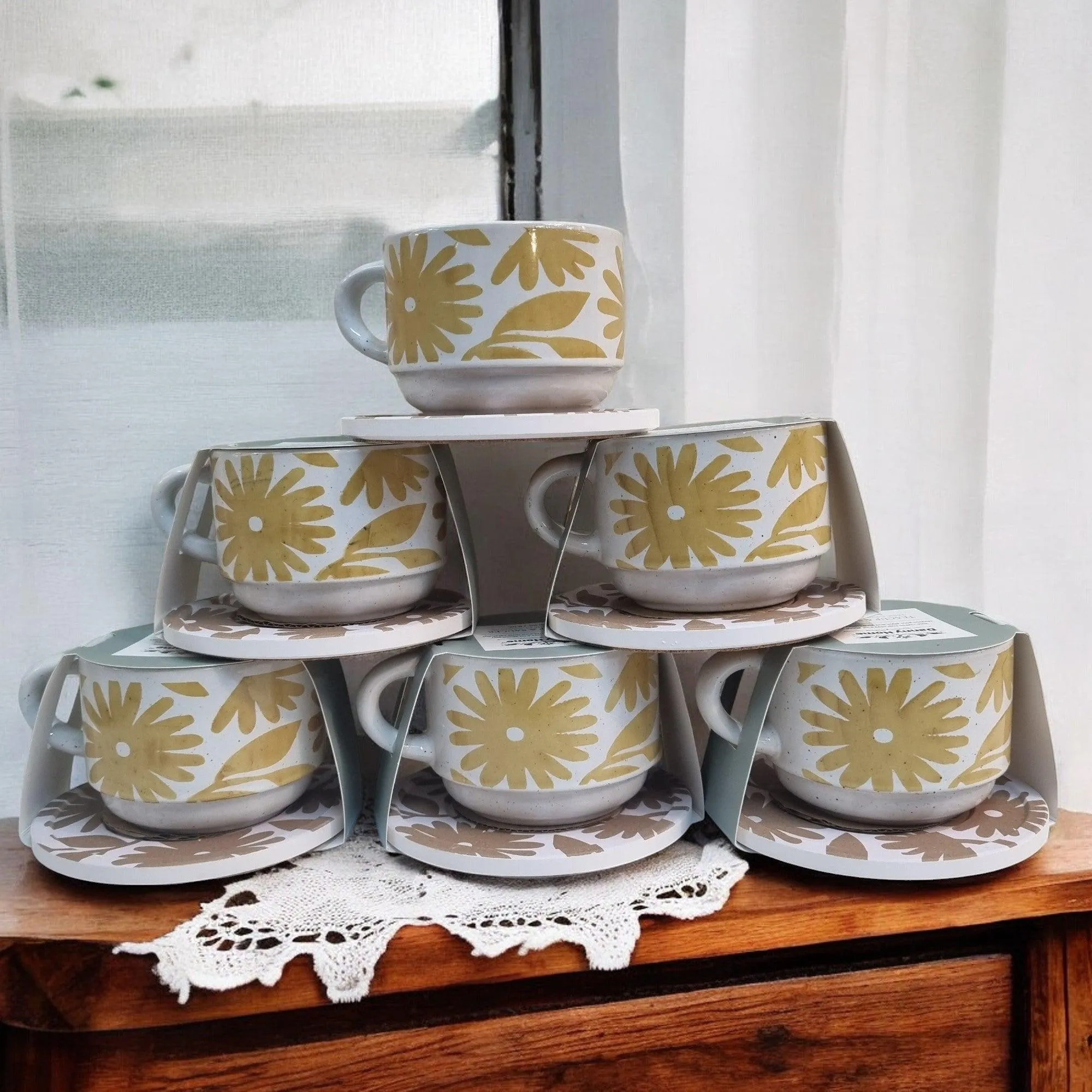 Artistic Patterns - Ceramic Mugs with Coasters